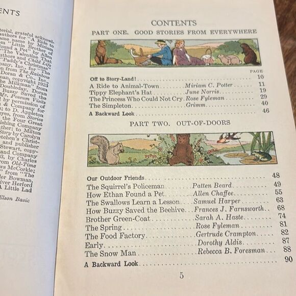 VTG 1936 Elson Gray Basic Readers Book Three- Antique Children's School Book - Picture 5 of 7